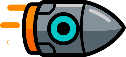 Robot bullet 2d game.
In-Game asset.  2d.  High contrast.  No shadows
