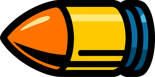 Un proyectil.
In-Game asset.  2d.  High contrast.  No shadows