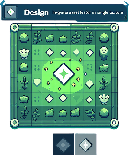 Congratulation! Green wallpapper..
Single Game Texture. In-Game asset. 2d. Blank background. High contrast. No shadows.