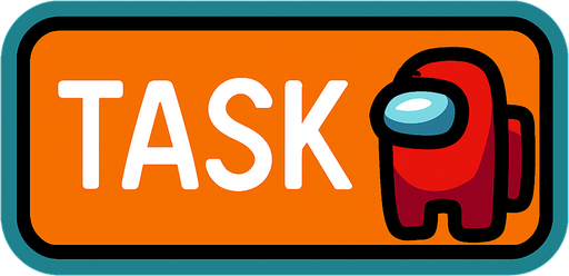 taskButton among us.
In-Game asset.  2d.  High contrast.  No shadows