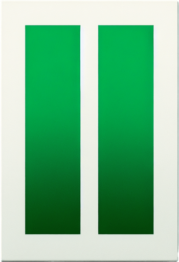 2 simple large plain horizontal green stripes.