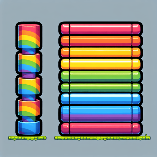 un unique tuyau  vertical couleur arc-en-ciel.
Single Game Texture.  In-Game asset.  2d.  Blank background.  High contrast.  No shadows