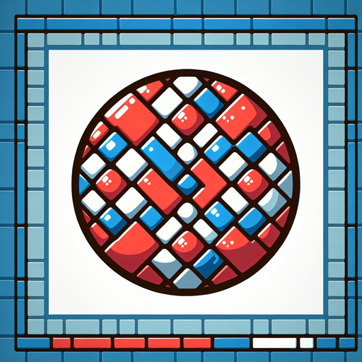tile red and blu.
Single Game Texture.  In-Game asset.  2d.  Blank background.  High contrast.  No shadows