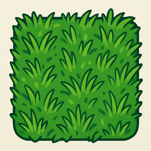 Çim zemin.
In-Game asset.  2d.  High contrast.  No shadows