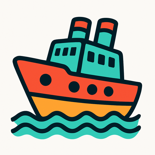 Really good maritime-ship for runner game.
In-Game asset.  2d.  High contrast.  No shadows