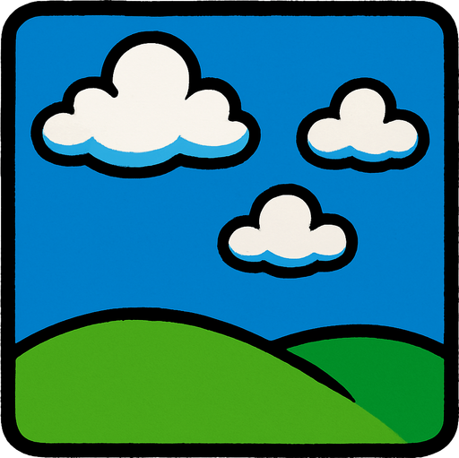 white sky.
In-Game asset.  2d.  High contrast.  No shadows