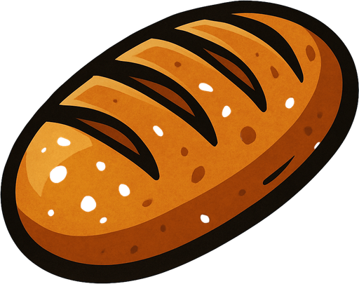 Bread.
In-Game asset.  2d.  High contrast.  No shadows