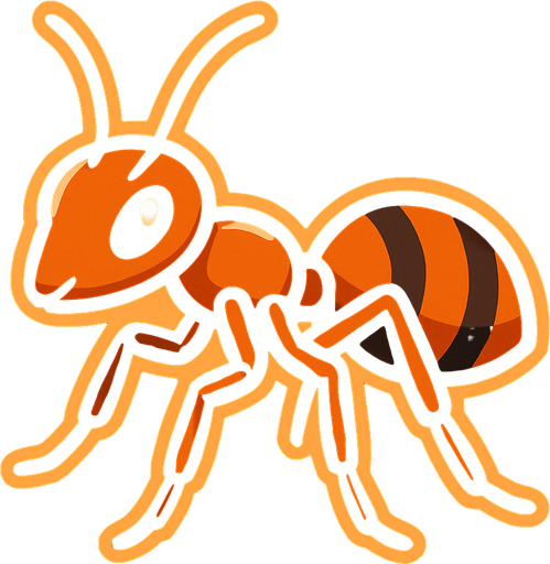 Ant.
In-Game asset.  2d.  High contrast.  No shadows