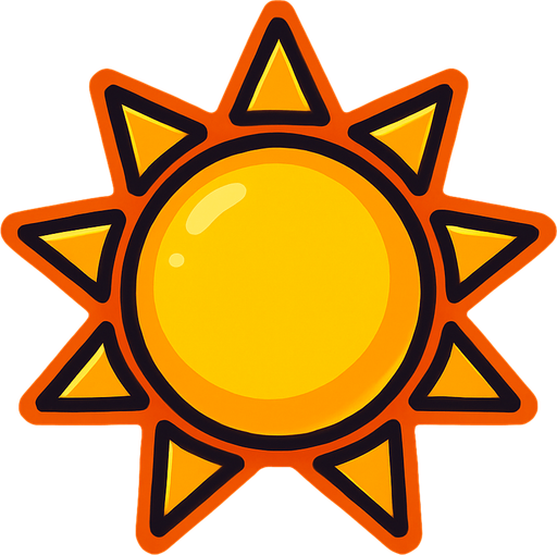 sun.
In-Game asset.  2d.  High contrast.  No shadows