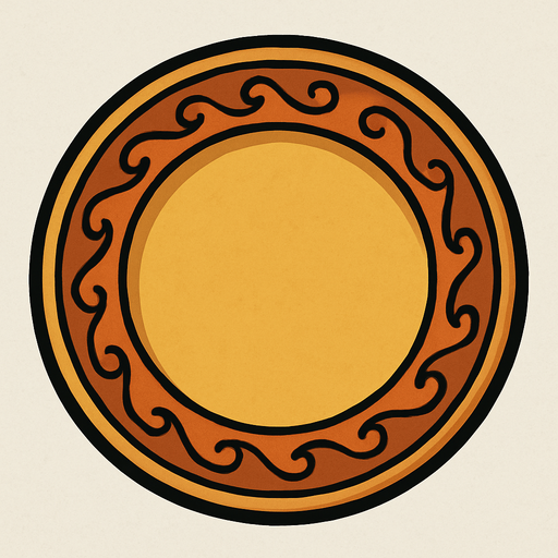 Plate.
In-Game asset.  2d.  High contrast.  No shadows