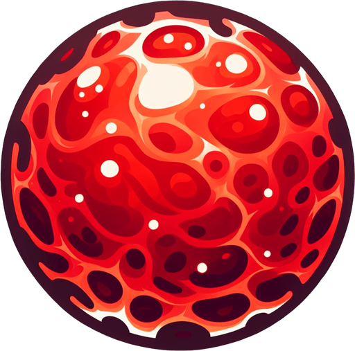 Single Game Texture. In-Game asset. 2d. A ball of red plasma No shadows..
Single Game Texture. In-Game asset. 2d. Blank background. High contrast. No shadows.