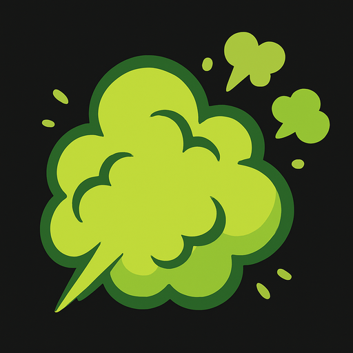 Fart cloud.
In-Game asset.  2d.  High contrast.  No shadows