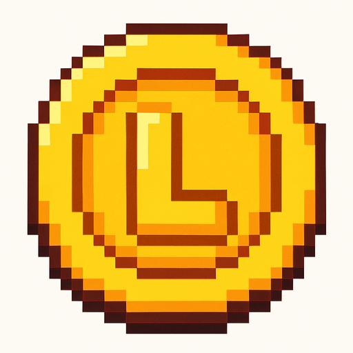 coin pixelart.
In-Game asset.  2d.  High contrast.  No shadows