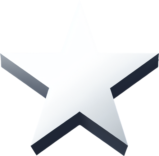 star. 2d. white..
Single Game Texture. In-Game asset. 2d. Blank background. High contrast. No shadows.