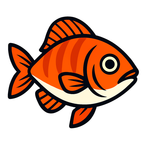 fish.
In-Game asset.  2d.  High contrast.  No shadows