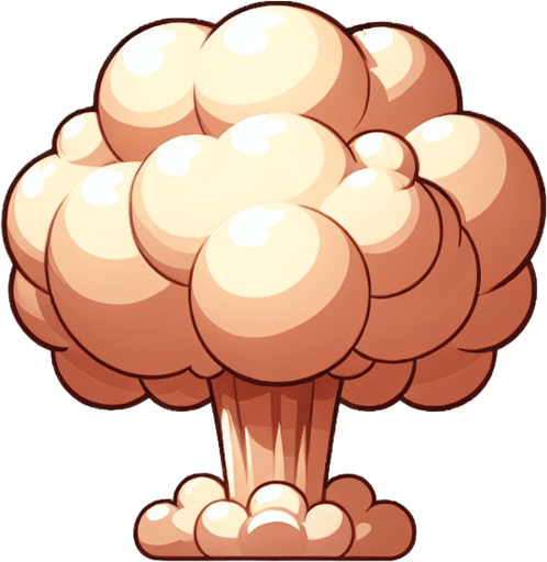 puff effect cartoon.
Single Game Texture. In-Game asset. 2d. Blank background. High contrast. No shadows.