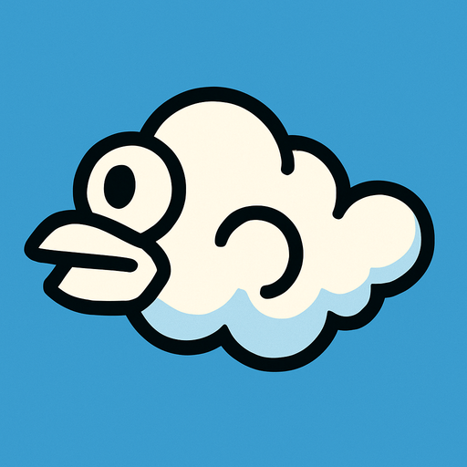 Make it flapy bird cloud.
In-Game asset.  2d.  High contrast.  No shadows