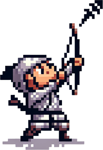 A japanese pixel samurai, small, with his head looking totally up to the sky vertically and pointing with a crossbow also top, vertically, like 90 o head. Single Game Texture. In-Game asset. 2d. Blank background. High contrast. No shadows..
Single Game Texture. In-Game asset. 2d. Blank background. High contrast. No shadows..
Single Game Texture. In-Game asset. 2d. Blank background. High contrast. No shadows.