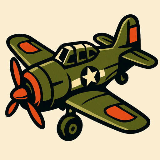 War plane.
In-Game asset.  2d.  High contrast.  No shadows