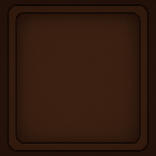 Prompt: Create a Dark Brown Hollow-Style Background
Design a sleek and minimal background using a dark brown color (such as chocolate or espresso tones).

Use a hollow or framed appearance — not a solid fill — to keep the center light and uncluttered.

The central area should feel open, possibly with a slight transparency or soft inner shadow.

The darker brown edges should add contrast and warmth without overpowering the game tiles..
In-Game asset.  2d.  High contrast.  No shadows