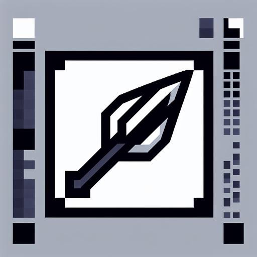 spearbutton. pixelart..
Single Game Texture. In-Game asset. 2d. Blank background. High contrast. No shadows.