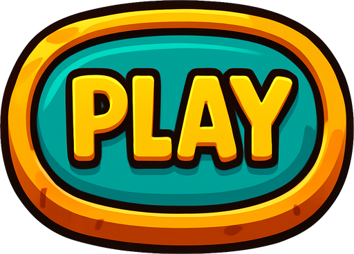 Button play.
In-Game asset.  High contrast.  No shadows