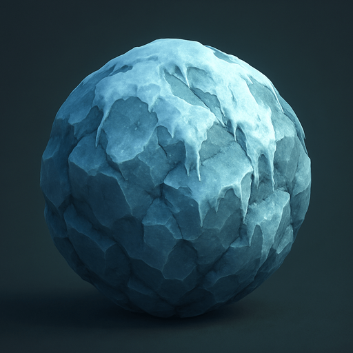 full round icy rock.
In-Game asset