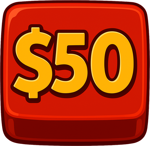 Change the button to say $50