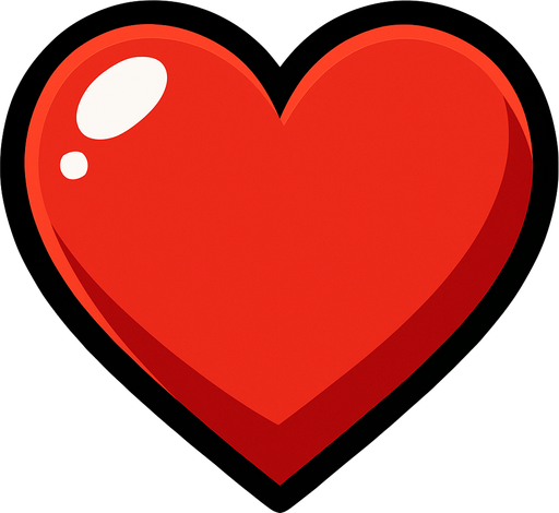 HEART.
In-Game asset.  2d.  High contrast.  No shadows