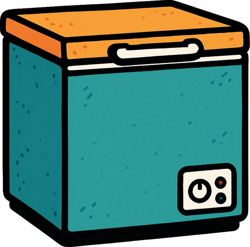 Un congelador.
In-Game asset.  2d.  High contrast.  No shadows