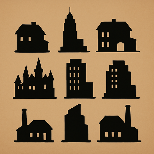 Building silhouettes.
In-Game asset