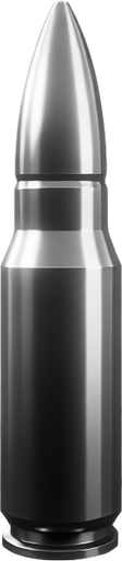 Bullet.
Single Game Texture. In-Game asset. 2d. Blank background. High contrast. No shadows.