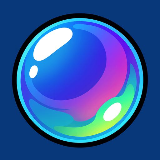 Bubble.
In-Game asset.  2d.  High contrast.  No shadows