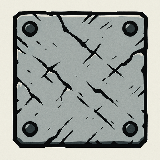 Make a 2D top down flat image of Metal.
In-Game asset.  2d.  High contrast.  No shadows