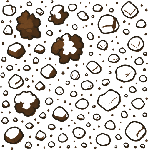 soil bird's eye view.
In-Game asset.  2d.  High contrast.  No shadows