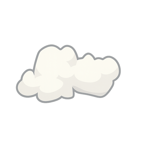 beyaz bir bulut. No background. Transparent background. Blank background. No shadows. 2d. In-Game asset. flat