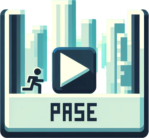 pause button for endless runner game.
Single Game Texture. In-Game asset. 2d. Blank background. High contrast. No shadows.