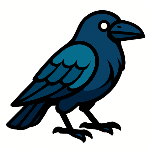 Crow.
In-Game asset.  2d.  High contrast.  No shadows