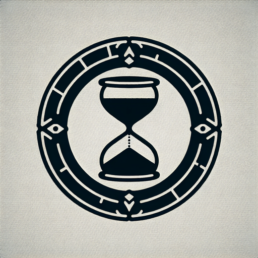 Песочные часы, черный.
Single Game Texture. In-Game asset. 2d. Blank background. High contrast. No shadows.