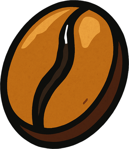 espresso bean.
In-Game asset.  2d.  High contrast.  No shadows