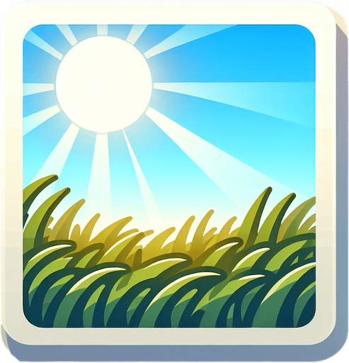 sunny fields
Single Game Texture. In-Game asset. 2d. Blank background. High contrast. No shadows. 100 x 100. Square