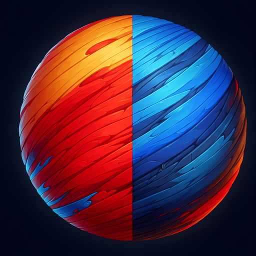 background red and blu.
Single Game Texture.  In-Game asset.  2d.  Blank background.  High contrast.  No shadows