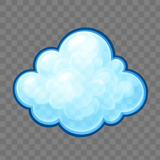 fluffy transparent cloud.
In-Game asset.  2d.  High contrast.  No shadows