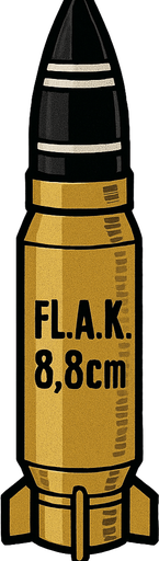 prollectil de un flak 8,8cm.
In-Game asset.  2d.  High contrast.  No shadows