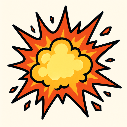 explosion.
In-Game asset.  2d.  High contrast.  No shadows