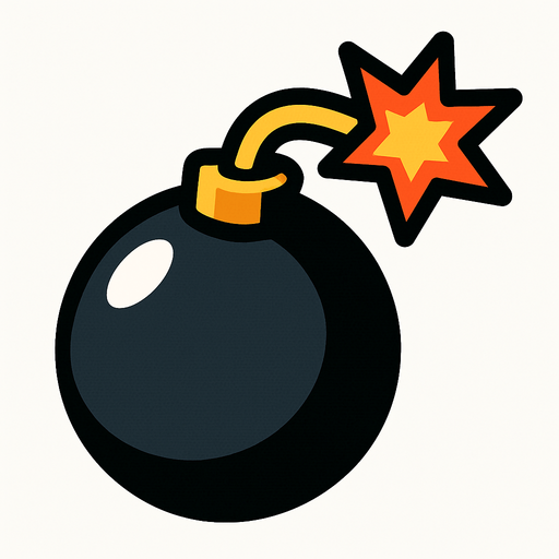 Bomb.
In-Game asset.  2d.  High contrast.  No shadows