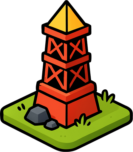 areaTowerAsset.
In-Game asset.  2d.  High contrast.  No shadows