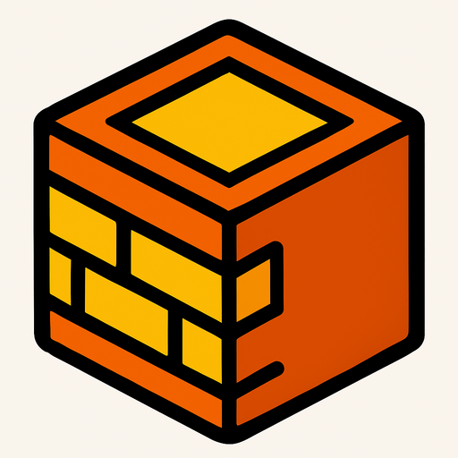 block.
In-Game asset.  2d.  High contrast.  No shadows