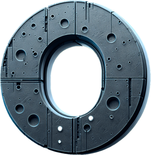 the letter o.
Single Game Texture. In-Game asset. 2d. Blank background. High contrast. No shadows.
