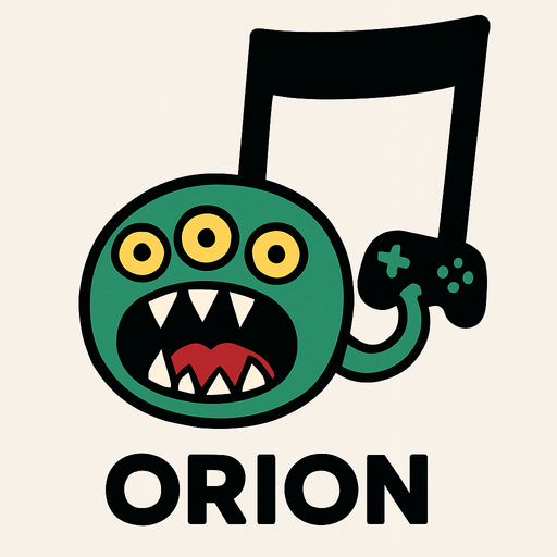 MÜZİK NOTASI ŞEKLİNDE BİR UZAYLI CANAVAR ÇİZ AMA BU KARAKTER PLAYER VE İSMİ ORİON ONA GÖRE TASARLA. AYAKSIZ.
In-Game asset.  2d.  High contrast.  No shadows